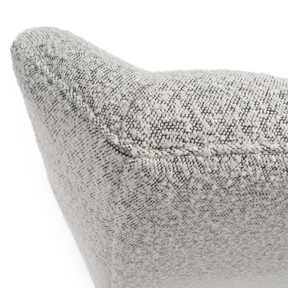 Gray Tufted Boucle Lounge Chair 32"
