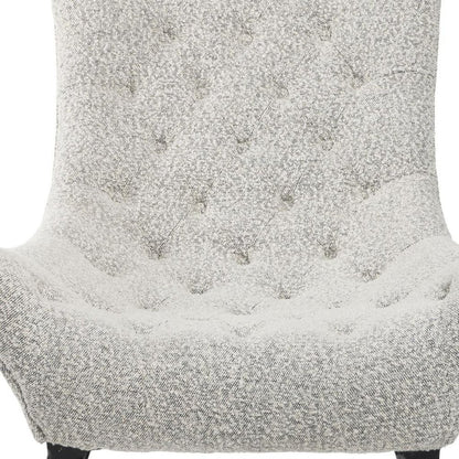 Gray Tufted Boucle Lounge Chair 32"