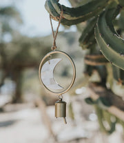 Chayana Small Moon Mother of Pearl Wind Chime - Fair Trade Decor - Fluent Trends