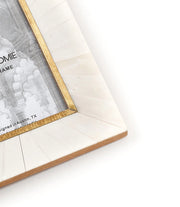Mukhendu 4x6 Picture Frame - Bone, Brass Inlay - Fluent Trends