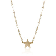 Nova Gold-Filled Star Necklace | 14k Paperclip Chain | Water-Resistant Celestial Jewelry - Fluent Trends