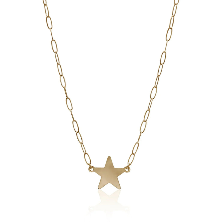 Nova Gold-Filled Star Necklace | 14k Paperclip Chain | Water-Resistant Celestial Jewelry - Fluent Trends