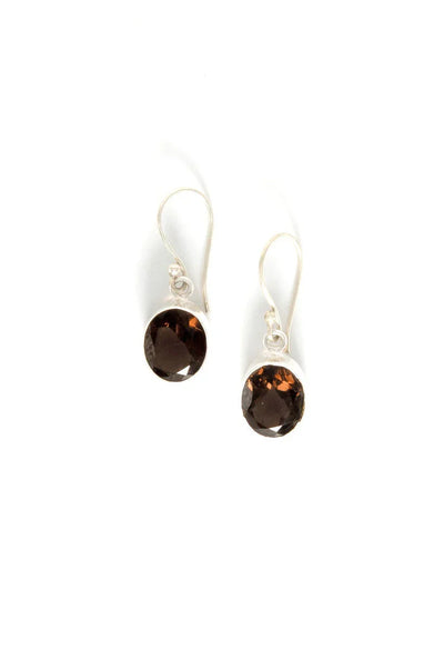 Positive Thoughts Smokey Quartz Earrings - Fluent Trends