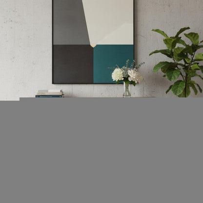 71" Solid Wood Geometric Sideboard Cabinet