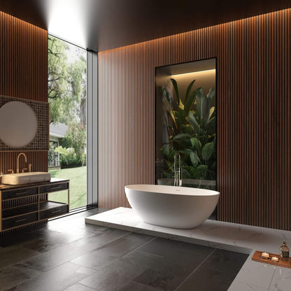 65" Luxury Freestanding Soaking Bathtub With Overflow And Pop-Up Drain (SAK69451) SAKSBY.com