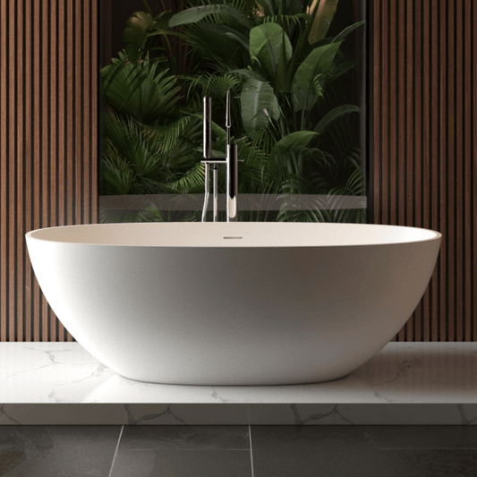 65" Luxury Freestanding Soaking Bathtub With Overflow And Pop-Up Drain (SAK69451) SAKSBY.com