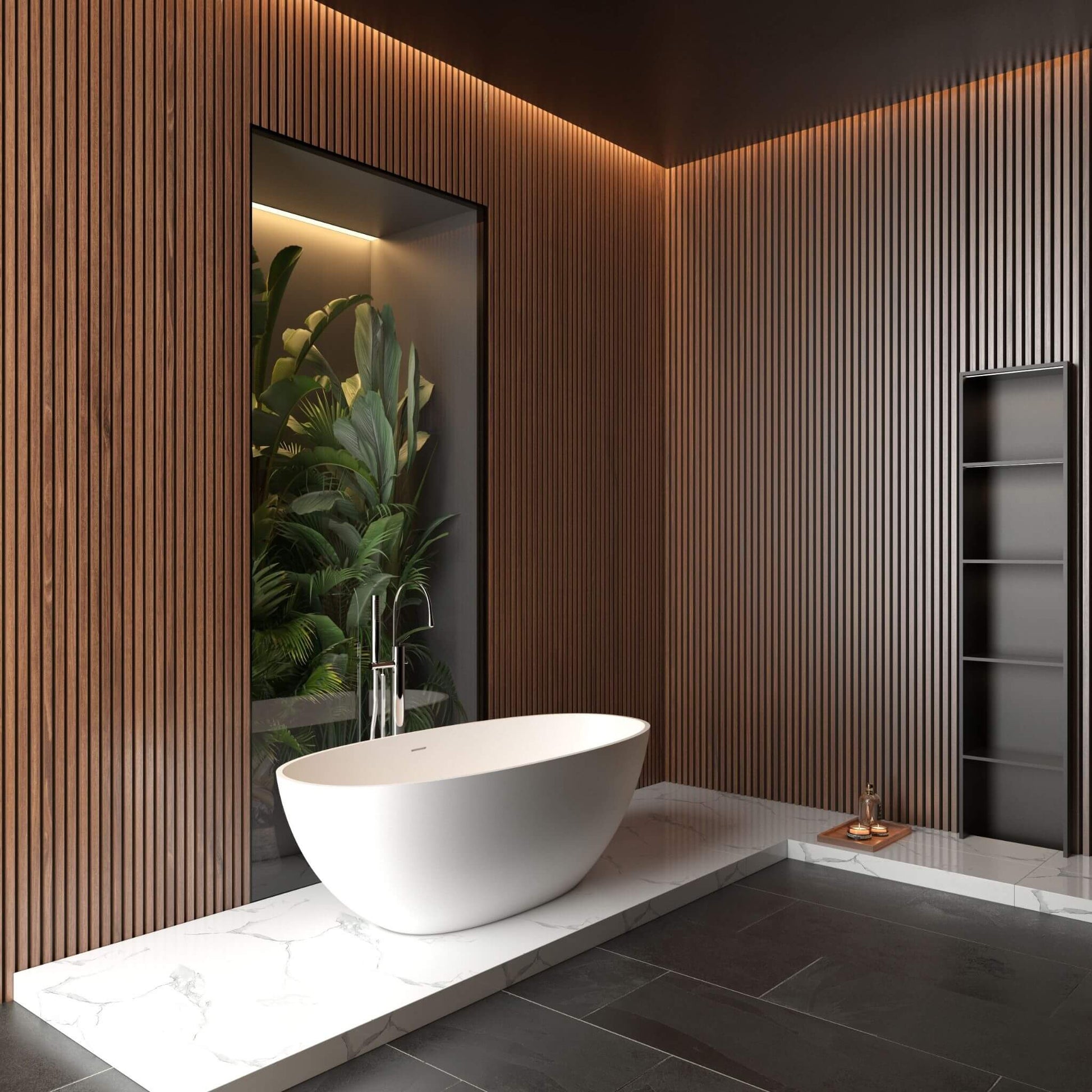 65" Luxury Freestanding Soaking Bathtub With Overflow And Pop-Up Drain (SAK69451) SAKSBY.com