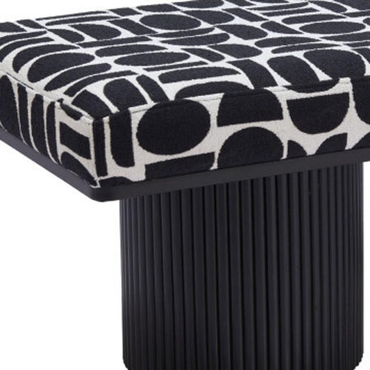 Monroe 49" Geometric Upholstered Bench