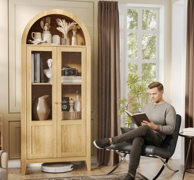 29" Black and Silver Tufted Leather and Upholstered Folding Lounge Chair - Fluent Trends Accent Chairs