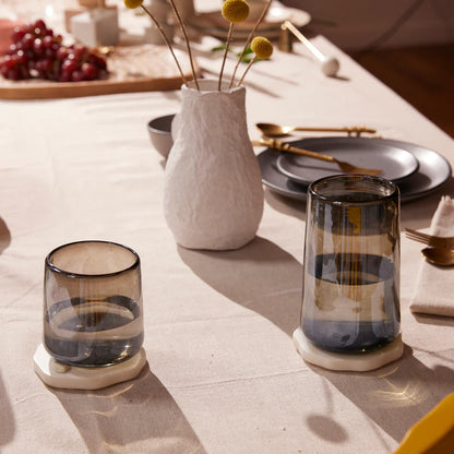Mario Tall Smoke Luster Glass Set of 4