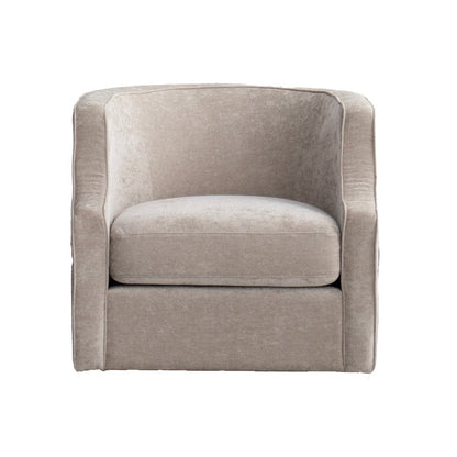 32" Beige Fabric Upholstered Arm Chair - Fluent Trends