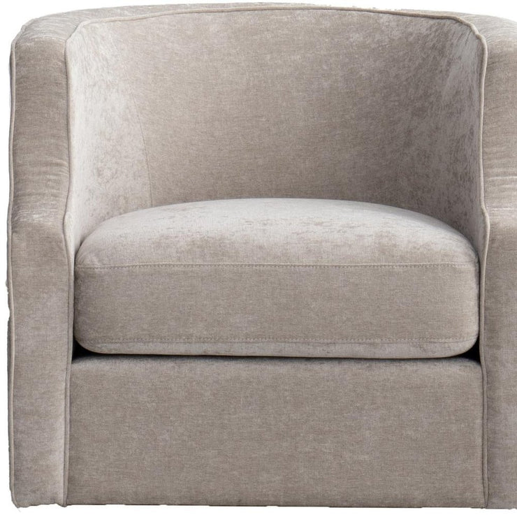 32" Beige Fabric Upholstered Arm Chair - Fluent Trends Accent Chairs