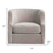 32" Beige Fabric Upholstered Arm Chair - Fluent Trends Accent Chairs