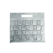 Woven Laptop Clutch in Glacial Gray, a sustainable and stylish eco-friendly laptop sleeve with a cut-out handle.