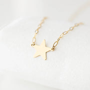 Nova Gold-Filled Star Necklace | 14k Paperclip Chain | Water-Resistant Celestial Jewelry - Fluent Trends