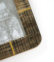 Kerala 4x6 Picture Frame - Curved Carved Horn , Brass Inlay - Fluent Trends