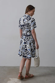 Rey Printed Dress — Multicolor Abstract - Fluent Trends