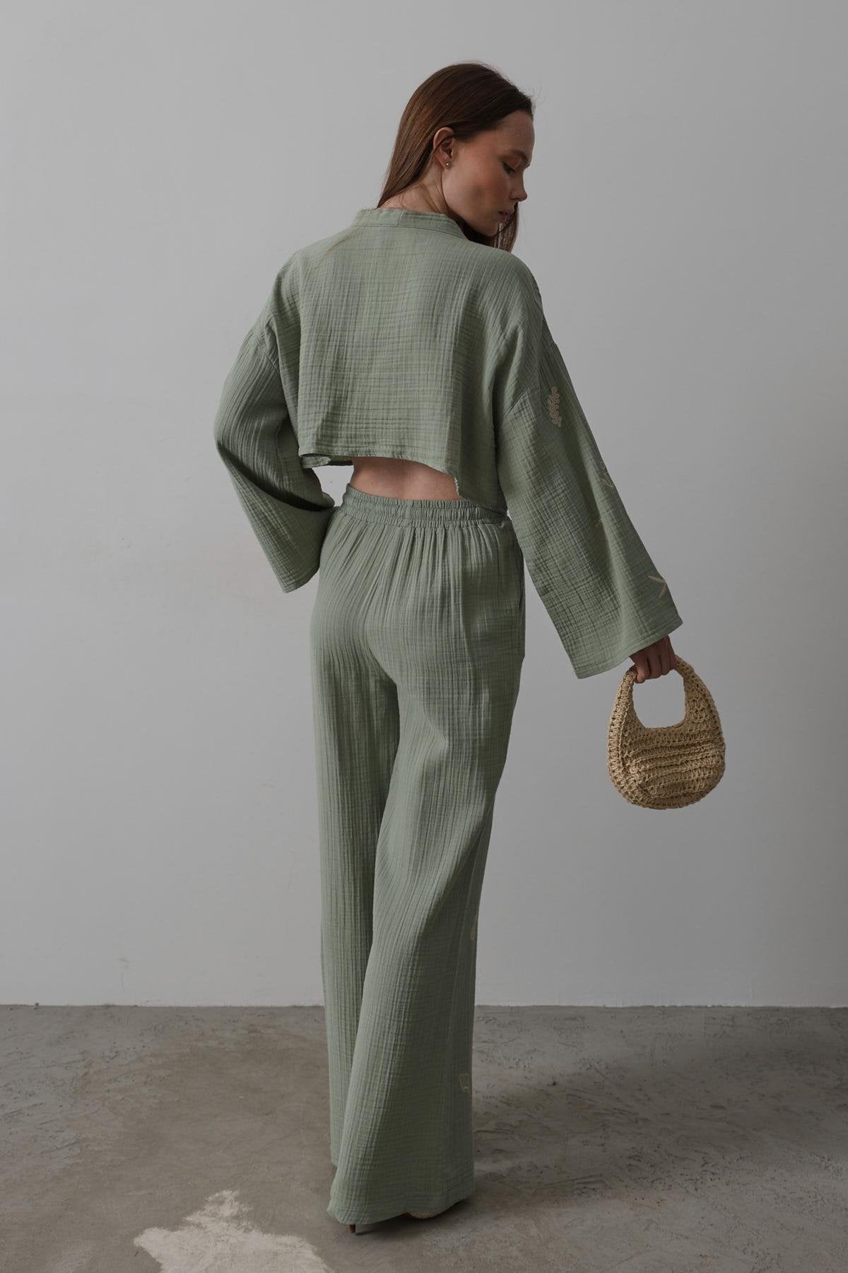 Boho Resort Wear – Tie Suits for Women with Shabby Chic Detail Soléa