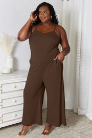 Basic Bae Full Size Spaghetti Strap V-Neck Jumpsuit - Fluent Trends