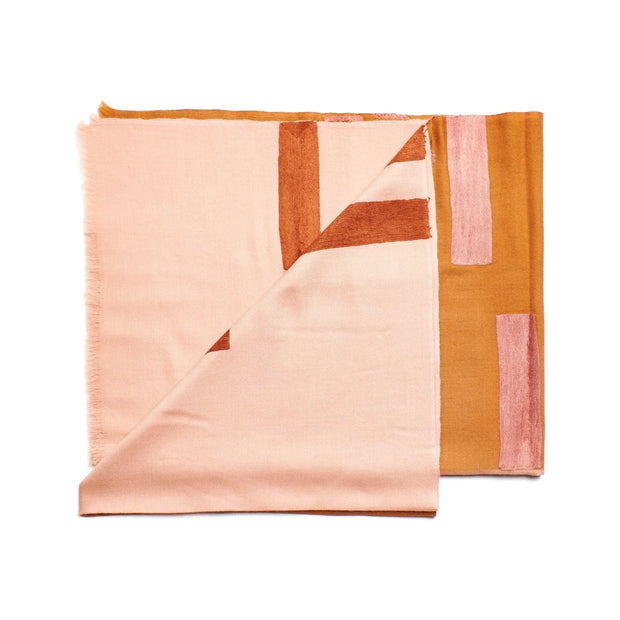 Canyon Hand Embroidered Hand Woven Merino Silk Soft Scarf - Fluent Trends