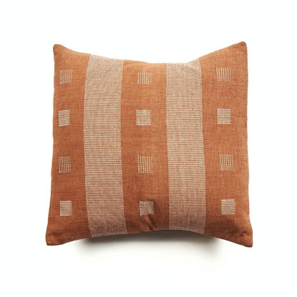 Chokor Nira Ochre Organic Cotton Handloom Pillow