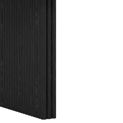 67" Black Solid Wood Double Pedestal Base Oval Dining Table