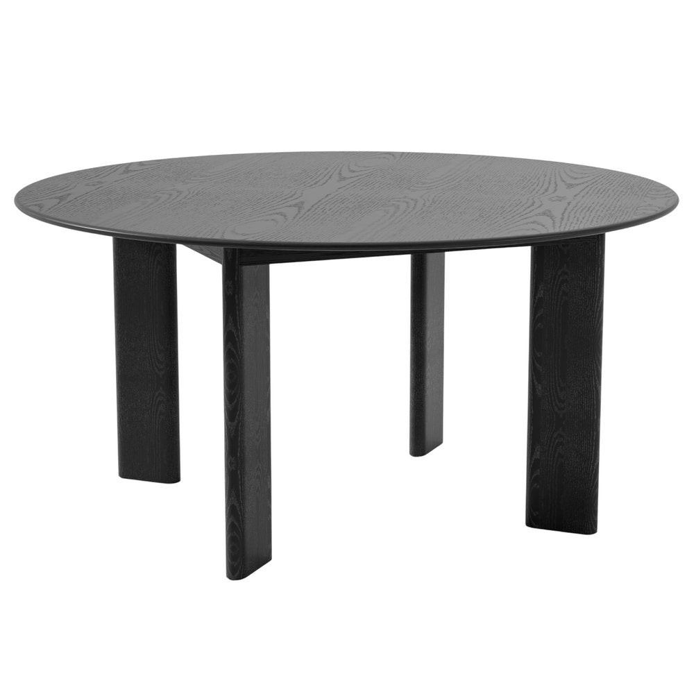 59" Natural Solid Wood Round Top Dining Table