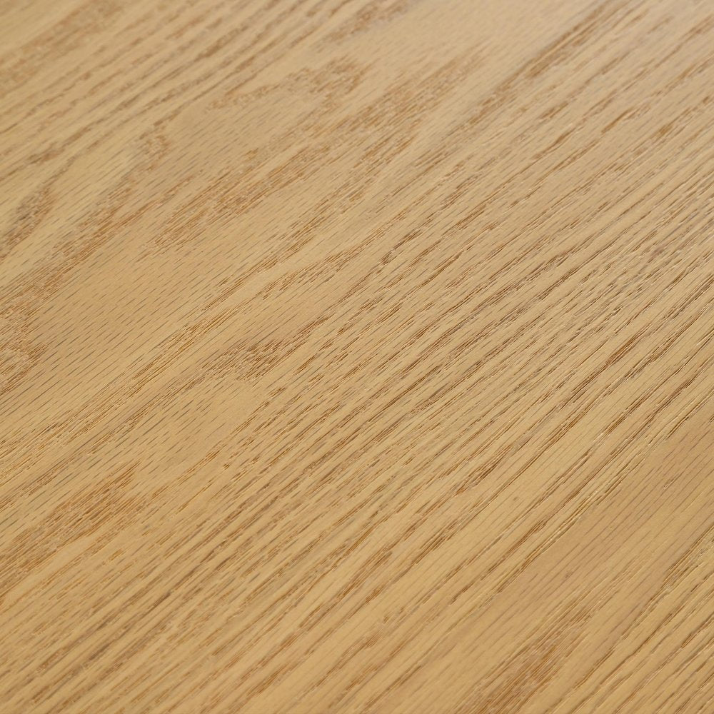66 Inch Natural Oak Double Pedestal Dining Table