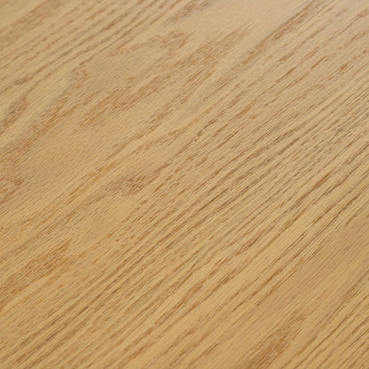 66 Inch Natural Oak Double Pedestal Dining Table