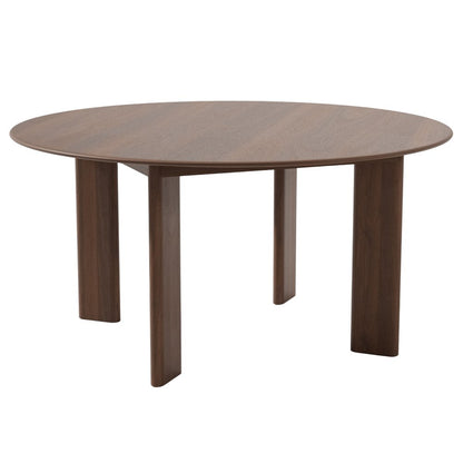 59" Natural Solid Wood Round Top Dining Table