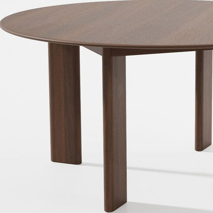 59" Natural Solid Wood Round Top Dining Table