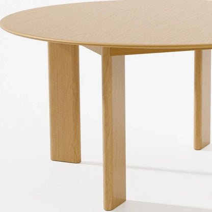 Modern light wood dining table with clean lines, premium furniture from Fluent Trends