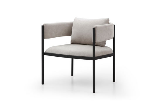 Set of 2 Gray Lounge Chairs with Toss Pillows
