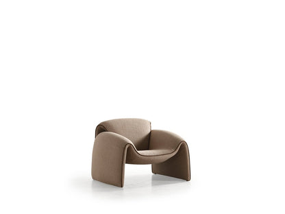 Sculpted Taupe Boucle Lounge Chair | 39″ Wide