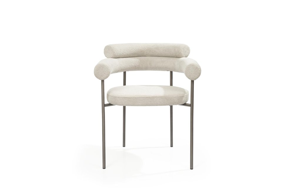 Modern Boucle Dining Armchairs (Set of 2)