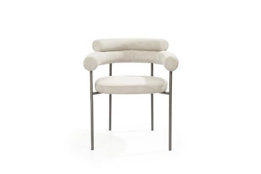 Modern Boucle Dining Armchairs (Set of 2)