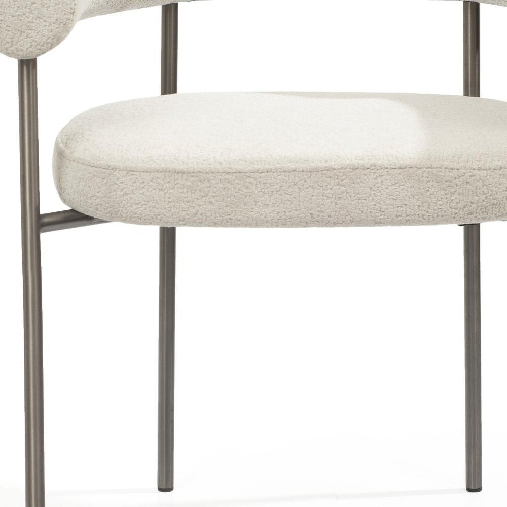 Modern Boucle Dining Armchairs (Set of 2)