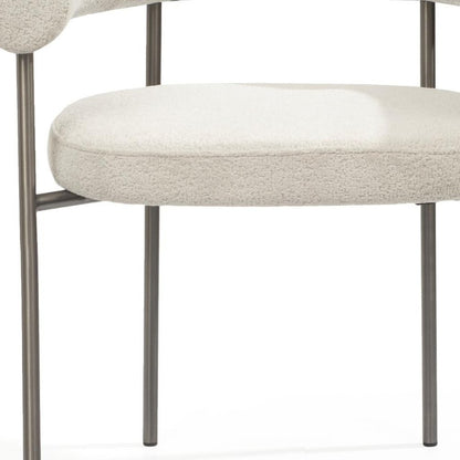 Modern Boucle Dining Armchairs (Set of 2)