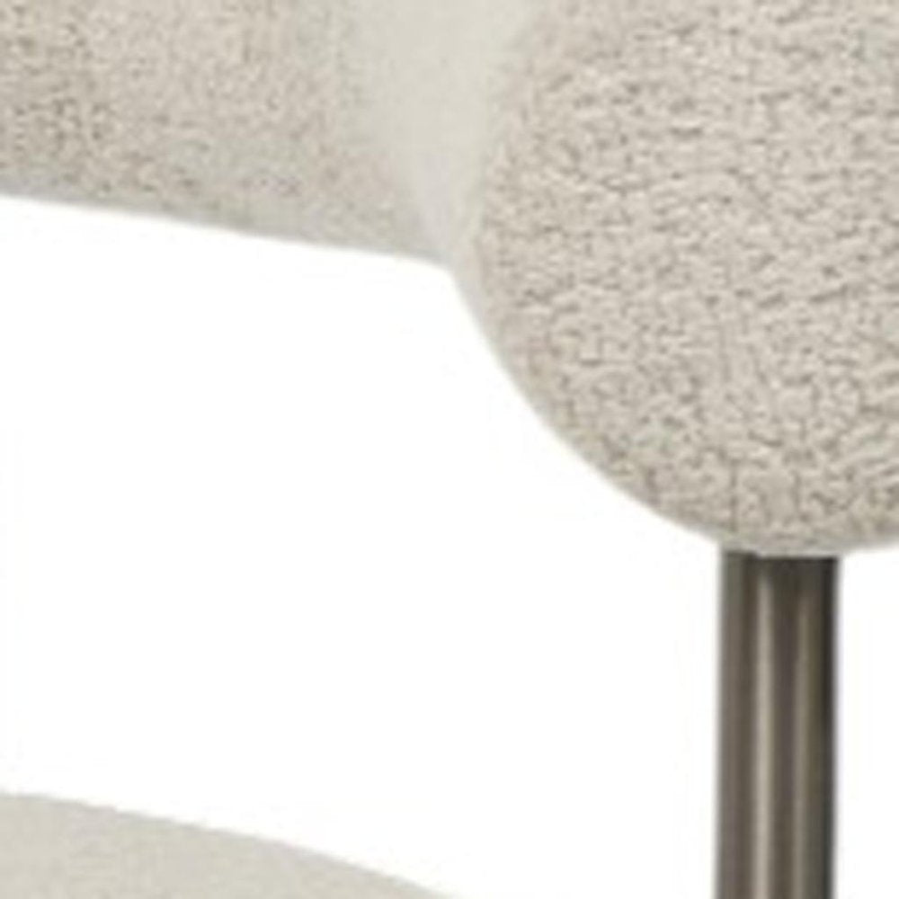Modern Boucle Dining Armchairs (Set of 2)
