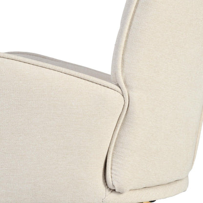 Beige Tufted Chenille Wingback Chair 23"