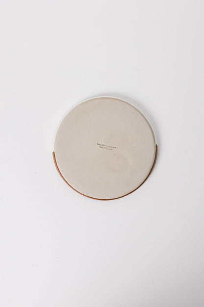 Waylon Appetizer Plate - Brown/White - Set of 6