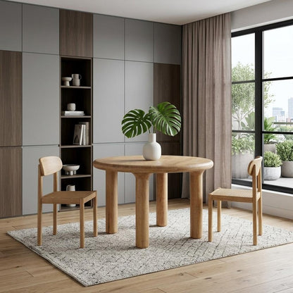 48″ Mango Wood Round Dining Table | Seats Four