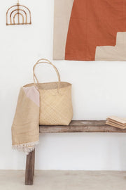 Avery Handwoven Borneo Rattan Day Tote Bag - Bali Crafted, Versatile, & Durable for Everyday Style - Fluent Trends