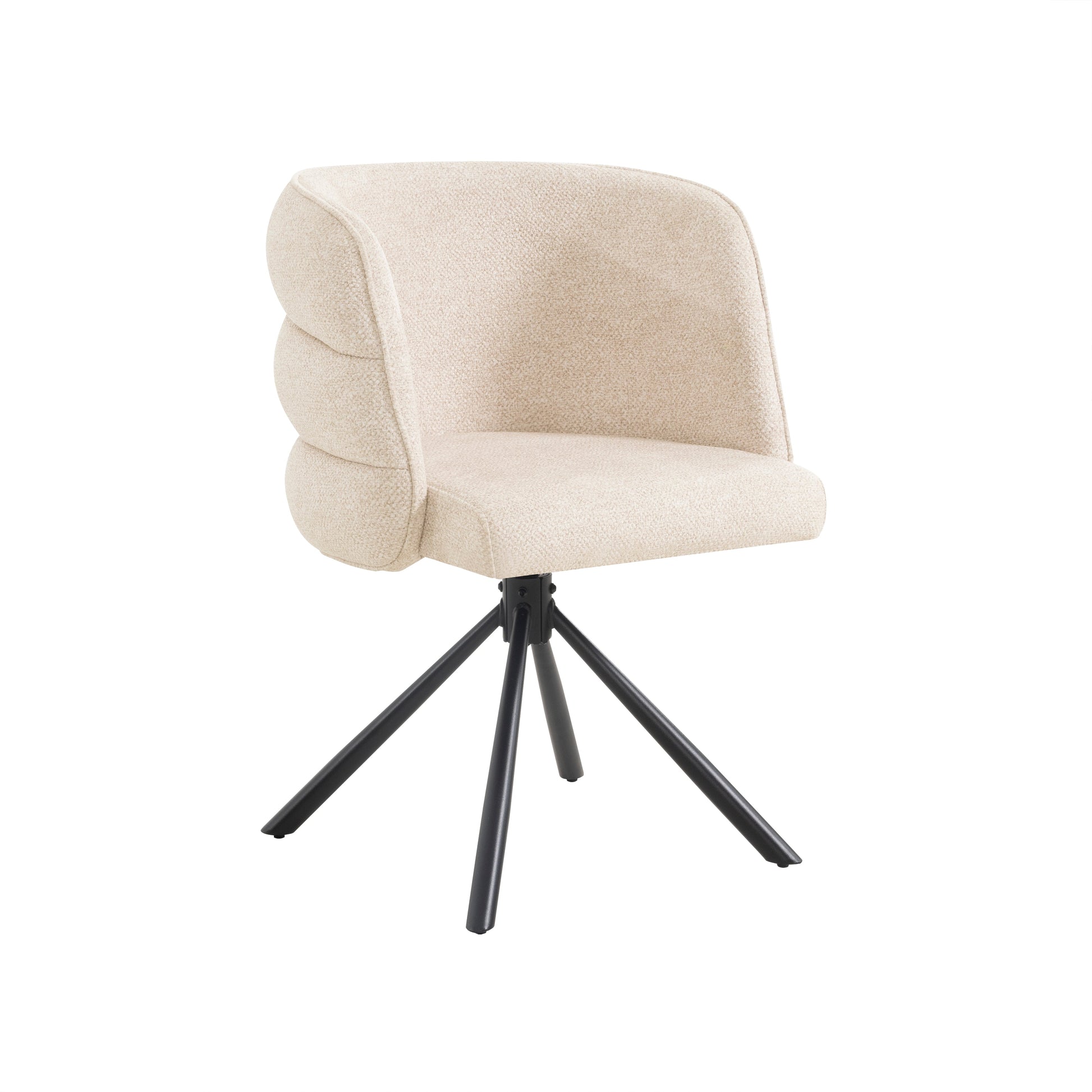 270° Swivel Home Office Desk Chairs Set of 2 Beige Streamdale Furniture