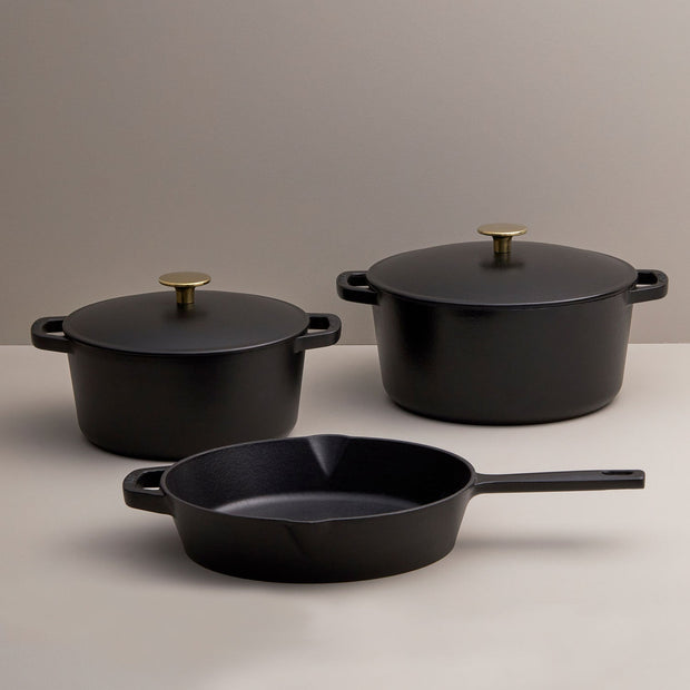 5-Piece Cast Iron Cookware Set - Fluent Trends Cookware Set