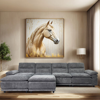 141'' Wide Modern U-shaped Sectional Sofa with high back cushion,6-seat Upholstered Dark Grey Streamdale Furniture
