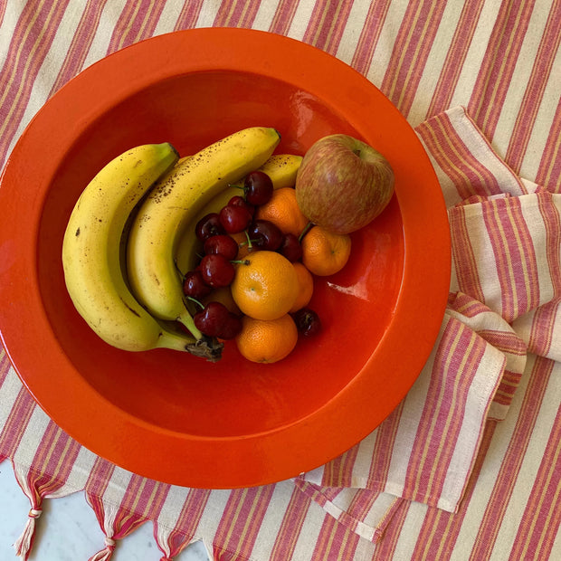 Andana Striped Tablecloth Set - Magenta - Fluent Trends Tablecloth & Napkin Set