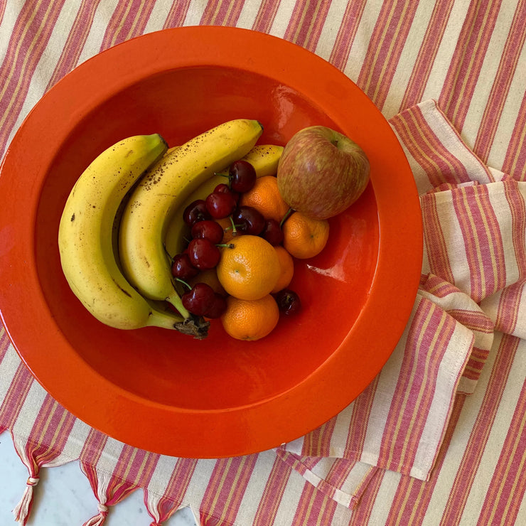 Andana Striped Tablecloth Set - Magenta - Fluent Trends Tablecloth & Napkin Set