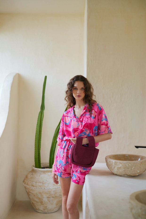 Mackenzie Knit Clutch in Maroon - Fluent Trends