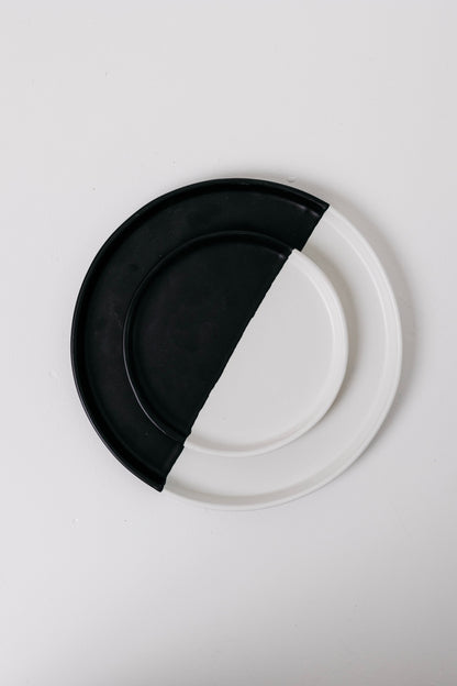 Dawson Dinner Plate - Matte Black/White - Set of 6 THELIFESTYLEDCO Shop